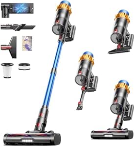 Cordless Vacuum Cleaner, 580W 48KPA 70Mins Vacuum Cleaners for Home