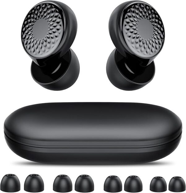 Bouchon D'oreille pour Dormir, Anti-Bruit 45 dB, Bouchons Réutilisables en Silicone Souple et Ergonomiques, 4 Tailles (XS/S/M/L), Adaptés pour Dormir/Voyager/Se Concentrer
