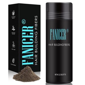27.5 grams of Hair Fiber Powder,Hair Fibers Fill In Fine and Thinning Hair,Instantly Conceal Thicken Thinning Balding Hair Areas,Hair Fibers for Thinning Hair for Women & Men (Light Brown)