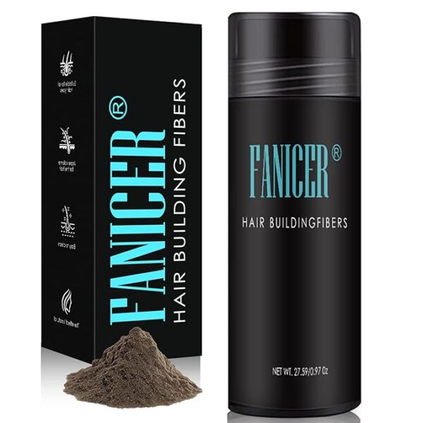 27.5 grams of Hair Fiber Powder,Hair Fibers Fill In Fine and Thinning Hair,Instantly Conceal Thicken Thinning Balding Hair Areas,Hair Fibers for Thinning Hair for Women & Men (Light Brown)