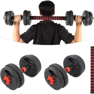 Ainefy 10 kg Kit d'haltères réglables 3 en 1, Halteres alteres Musculation Homme, Set Haltères de Fitness Dumbbell Kit, Multifonction, Poids Réglable, pour Fitness, Salle de Sport, Maison