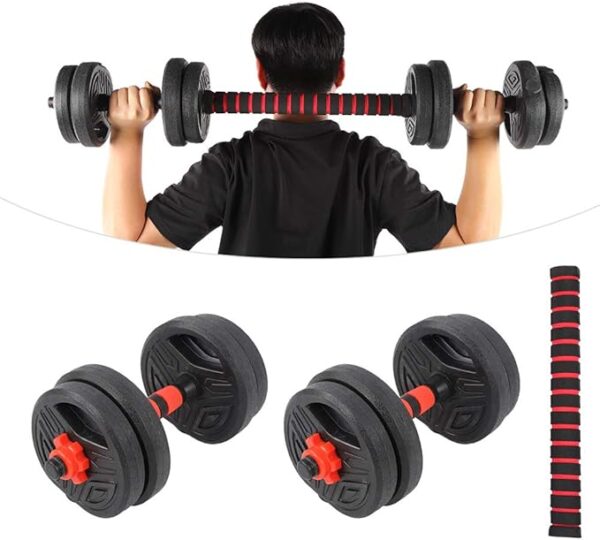 Ainefy 10 kg Kit d'haltères réglables 3 en 1, Halteres alteres Musculation Homme, Set Haltères de Fitness Dumbbell Kit, Multifonction, Poids Réglable, pour Fitness, Salle de Sport, Maison