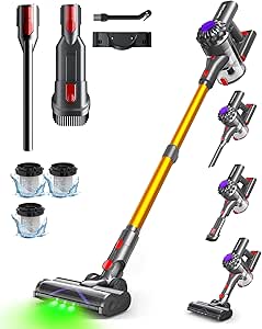 VACTechPro V15 Cordless Vacuum Cleaner, 35KPA 6-in-1 Stick Vacuum