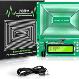 Adjustable Schumann Resonance Generator (0.01Hz-20kHz) | Healing Frequency Generator, Rife Machine, 7.83Hz Sleep Aid, Stress Relief, Relaxation, Meditation & Yoga Enhancer, USB Powered