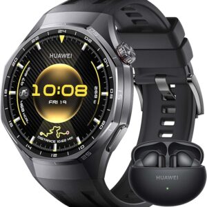 HUAWEI Watch GT6 Pro 46mm Montres connectées + Freebuds 6i Noir Écran AMOLED de 1