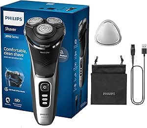 Philips Electric Shaver 3000 Series - Wet & Dry Electric Shaver for Men