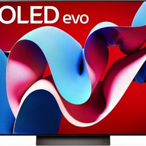 LG 65-Inch C4 OLED evo 4K Smart TV - α9 AI Processor 4K, Alexa Built-in, 144Hz Refresh Rate, HDMI 2.1, G-Sync, FreeSync, VRR, WebOS 24, Dolby Vision, Dolby Atmos (OLED65C4PUA, 2024)