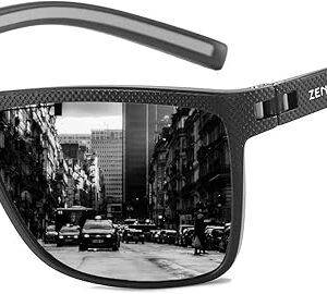 ZENOTTIC Polarized Sunglasses for Men Square TR90 Frame