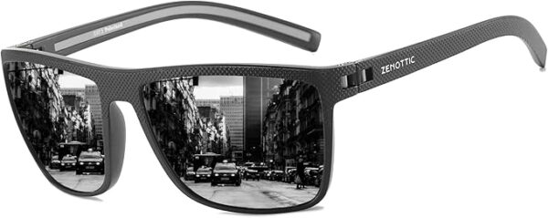 ZENOTTIC Polarized Sunglasses for Men Square TR90 Frame