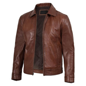 Vintage Brown Retro Leather Coat