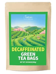 TeeLux Entkoffeinierter Grüner Tee Beutel 100 Stück