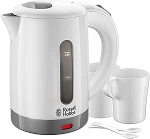 Russell Hobbs Electric 0.85L Travel Kettle, Small & Compact, Dual voltage,