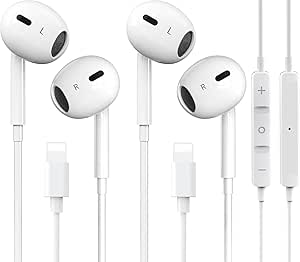 2 Packs for iPhone Headphones Wired [Plug and Play