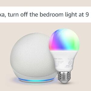 Echo Dot with Amazon Basics Smart Color Bulb