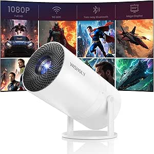 1080P Mini Projector with WiFi 6 and Bluetooth