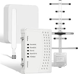Cell Phone Booster for Home & Office with Band 66/2/4/5/12/17/13/25 for All Canadian Carriers | Up to 6000 Sq Ft | Boost 4G Data Signal | ISED Approved