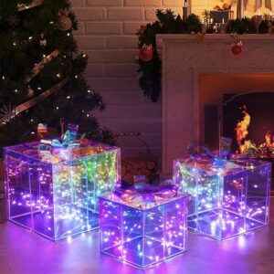 Quntis Christmas Lighted Gift Boxes