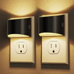 DORESshop LED Night Light[2 Pack], 3 Level Brightness Adjustable Plug in Night Light