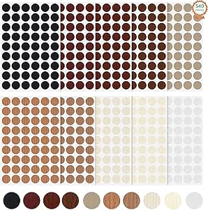 Heilok 540 Pieces Screw Hole Covers Stickers Self Adhesive Screw