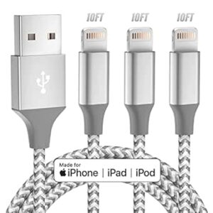 Apple MFi Certified iPhone Charger 3pack 10FT