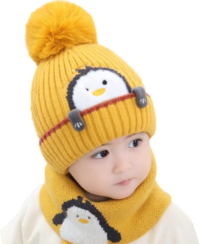 Rayson Toddler Kids Winter Beanie Hat Scarf Set