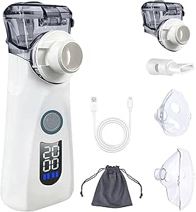 Inhaliergerät Aufladbarer Tragbares mit 2 Medizinbechern für Erwachsene & Kinder