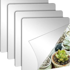 Pack of 4 Adhesive Mirrors, Self-Adhesive
