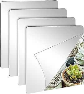Pack of 4 Adhesive Mirrors, Self-Adhesive