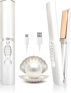 Cordless Hair Straighteners 5000 mAh Long Range Titanium Portable Flat Iron Wireless Mini Hair Straightener