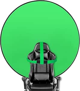 Portable Green Screen Chair, 57 in Greenscreen Backdrop with Stand Double Sided Foldable Green Background