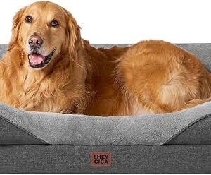 EHEYCIGA Orthopaedic Dog Bed for Large Dogs, 106.5 x 76 x 18.5 cm