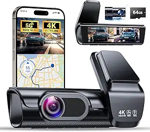 K600 4k Dash Cam Front and Rear, 3.59" IPS Screen