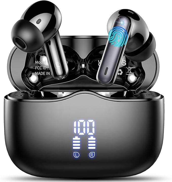 Wireless Earbuds, Bluetooth 5.4 Headphones in Ear with HiFi Stereo Deep Bass