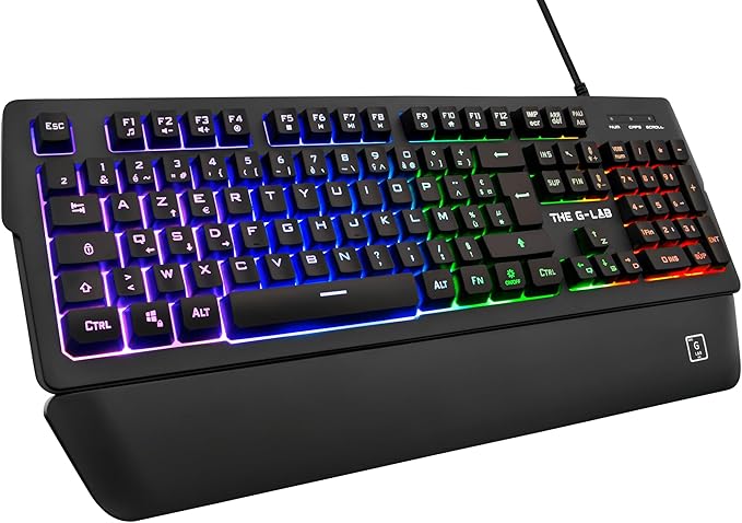 The G-Lab Keyz Palladium Clavier Gamer AZERTY Filaire USB
