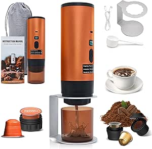 RoserRose Caffettiera Portatile, Macchina per Caffè Viaggio