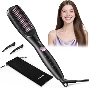 VIWAVE Ionic Hair Straightener Brush for Women