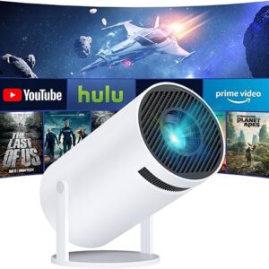1080P Mini Projector,Outdoor Portable Support WiFi and Bluetooth
