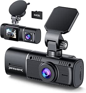 LAMTTO Dual Dash Cam Front and Inside Camera