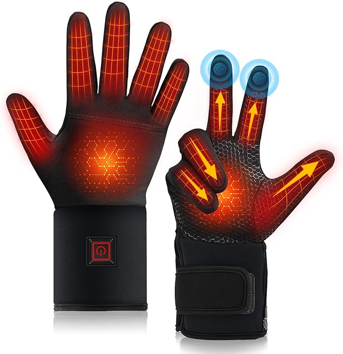 Heated Gloves for Men Women Rechargeable