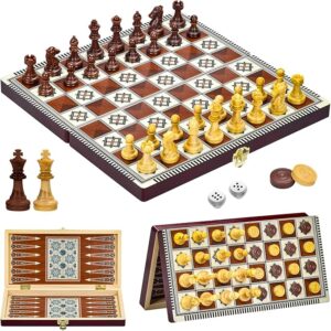 Magnetisch Schachspiel aus Holz