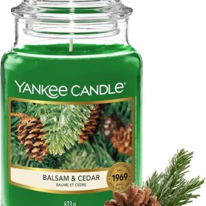 Yankee Candle Scented Candle | Candela in giara grande della Balsamo & Cedro |