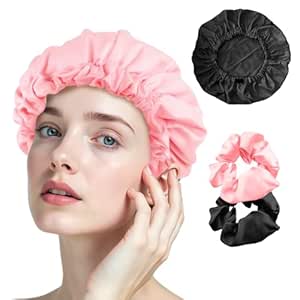 Pack of 2 Silk Caps for Sleeping for Long Hair