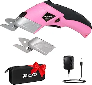 VLOXO Cordless Electric Scissors Cardboard Cutter with 2 Type Blades