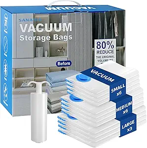 Vacuum Seal Bags for Clothing Travel with Pump