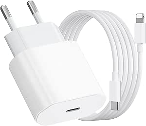 Chargeur pour iPhone 20 W avec Câble pour iPhone 1M
