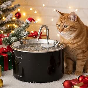 Vividorama Cat Water Fountain Stainless Steel Lid
