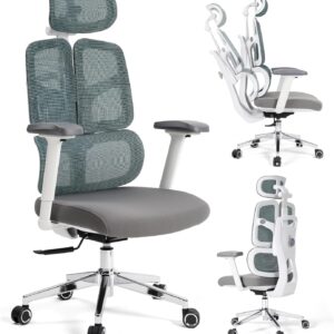 Ergonomic Office Chair 500 LBS Home Mesh Office Chair Comfortable Gaming Desk Chairs Adjustable 90-125° Tilt Rolling Computer Chairs with Wheel 3D Armrest