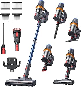 Battery Vacuum Cleaner, 58000Pa Cordless Vacuum Cleaner with Display & LED