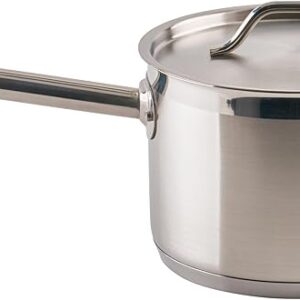 Winco Heavy-Duty Stainless Steel Sauce Pan with Cover, 4.5 Quart